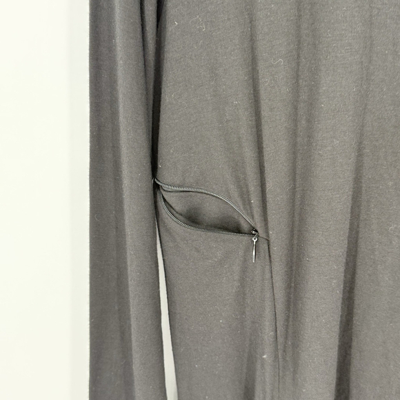 Betabrand Silk Blend Jersey Above The Knee Long Sleeve Shift Dress Black Size L - Picture 3 of 6